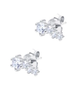 Shining CZ Crystal Silver Stud Earring STS-6241